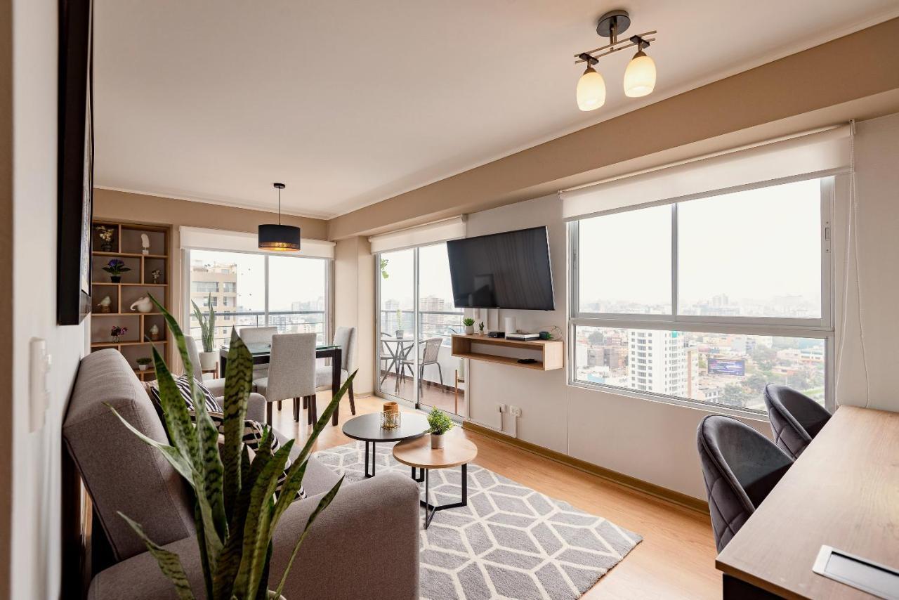 Alu Apartments - Limit With Miraflores Panoramic City View Лима Экстерьер фото