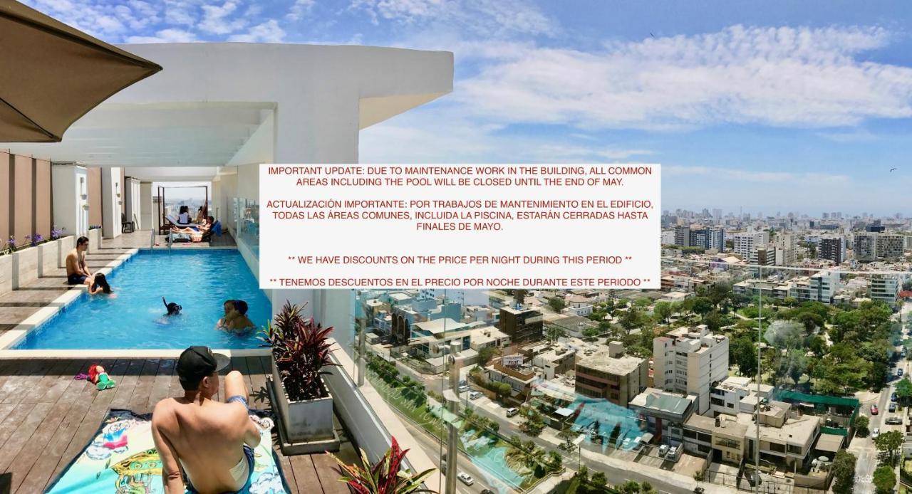 Alu Apartments - Limit With Miraflores Panoramic City View Лима Экстерьер фото